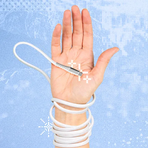 Serenity Strull/ BBC/ Getty Images The way you wrap your wires up doesn't matter for charging cables, but how you treat the plug at the end is crucial (Credit: Serenity Strull/ BBC/ Getty Images)