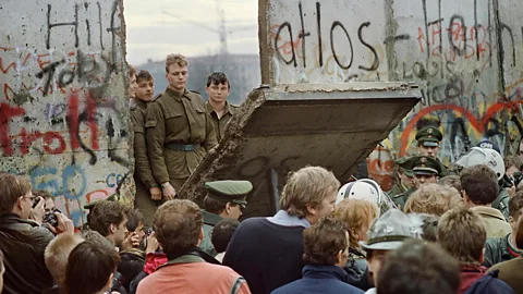 Getty Images The fall of the Berlin Wall had been brewing for some time, but a few misspoken words sparked the event that signalled the end of the Iron Curtain (Credit: Getty Images)