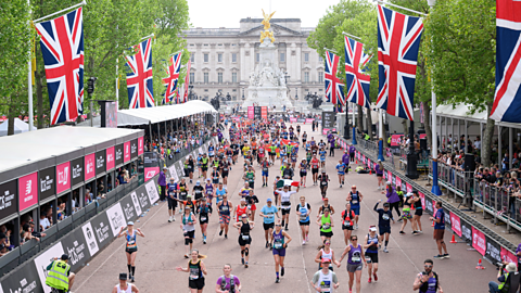 The TCS London Marathon route includes running past the iconic Buckingham Palace.