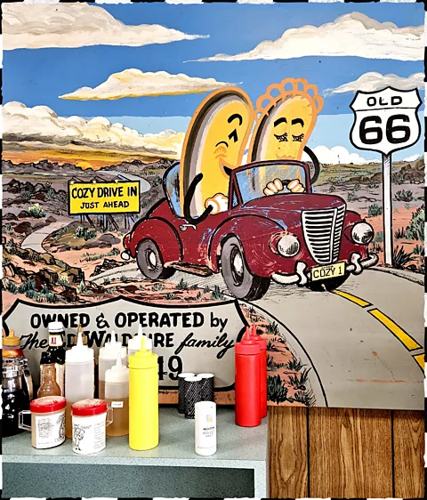 Demi Perera The deliberate pace of an EV journey allows you to appreciate subtle details in each vintage diner and rest stop (Credit: Demi Perera)