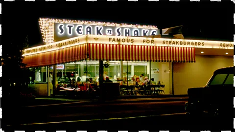 Getty Images As Springfield grew into a key Route 66 stop, diners, drive-ins and neon-lit restaurants became part of the city's roadside culture (Credit: Getty Images)