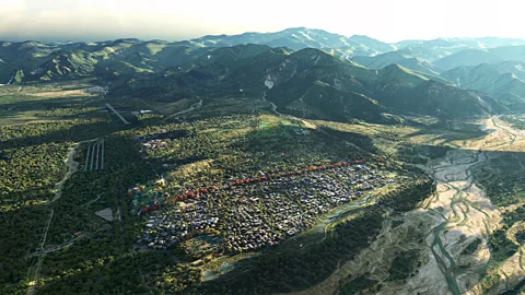 BIG A rendering of GMC, which is being planned as an independent city within the kingdom (Credit: BIG)