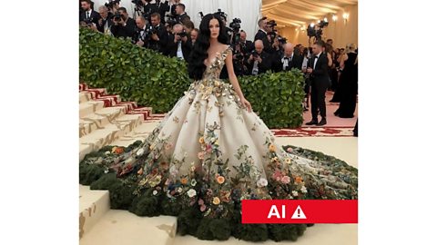 An AI image of Katy Perry at the 2024 Met Gala
