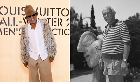 Getty Images Contemporary US artist Henry Taylor (left) has reimagined and interrogated the Demoiselles by Cubist master Picasso (Credit: Getty Images)