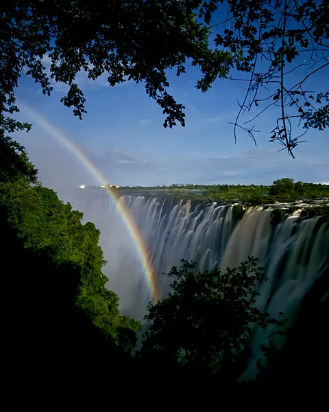 Sarah Steger Long-exposure photography can reveal the moonbow's hidden colours more vividly than the naked eye (Credit: Sarah Steger)