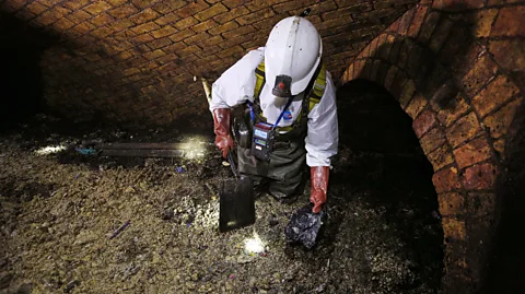 Getty Images The fat and grease flushed down the drain by homeowners and businesses is a persistent problem in London's ageing sewer system (Credit: Getty Images)