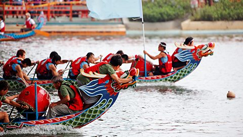 Chinese dragon boats