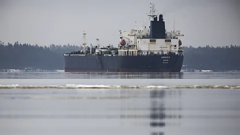 Getty Images Baltic countries are worried about the heightened risk of oil leaks from Russia's "ghost fleet" of tankers (Credit: Getty Images)