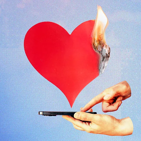 Serenity Strull/ BBC/ Getty Images Research shows dating app users report worse mental health than people who stay off the apps, including depression and anxiety (Credit: Serenity Strull/ BBC/ Getty Images)