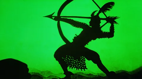 BFI A still of a warrior with a bow and arrow from The Adventures of Prince Achmed (Credit: BFI)