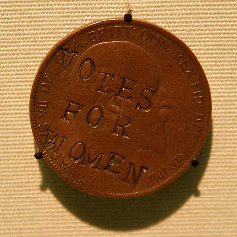Alamy A British penny that had been defaced in protest by a suffragette prompted a lively discussion on the show (Credit: Alamy)