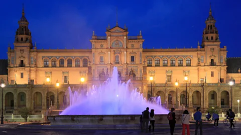 Alamy The Spanish city of Seville is a leading example of cities utilising night time hours to make daily life more comfortable (Credit: Alamy)