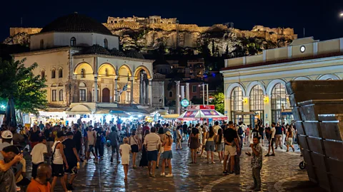 Alamy European cities buzz with life long past sunset (Credit: Alamy)