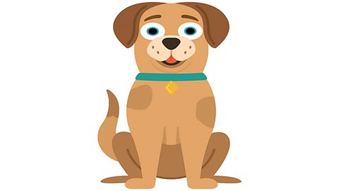 Image of a brown illustrated dog