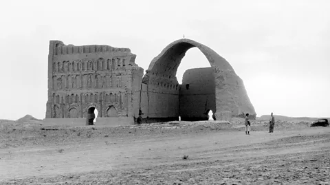 Getty Images The Arch of Taq-iKisra in present-day Iraq is a grand, early example of a catenary arch (Credit: Getty Images)