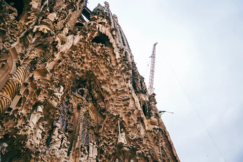 Xavier Farré/ BBC Gaudí's organic inspiration for Sagrada Família is evident throughout the church, inside and out (Credit: Xavier Farré/ BBC)