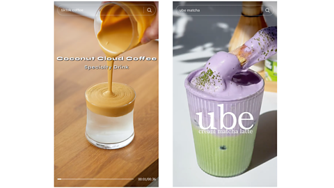Two of the biggest coffee trends to emerge from social media are cloud coffee and ube lattes.