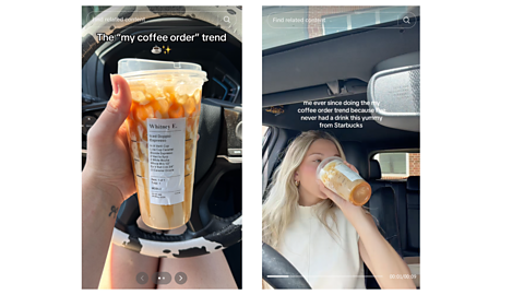 One of the latest trends on social media is "My Coffee Order", where creators share their increasingly elaborate go-to drinks.