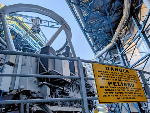 Richard Fisher Inside the Very Large Telescope, a few kilometres from the Residencia (Credit: Richard Fisher)