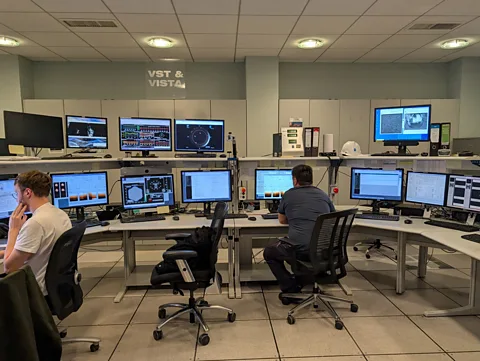 Richard Fisher Eso's astronomers at work on the VLT Survey Telescope (VST) and Visible and Infrared Survey Telescope for Astronomy (Vista) (Credit: Richard Fisher)