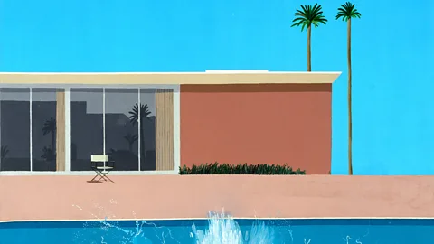 Tate David Hockney's A Big Splash which captures a split-second moment of exploding pool water and clean summer light (Credit: Tate)