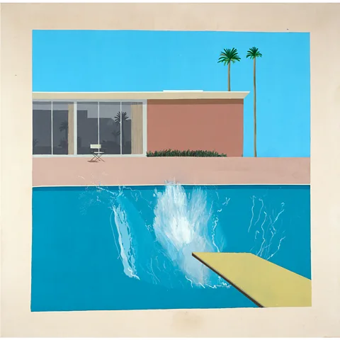 Tate David Hockney's masterpiece, A Bigger Splash captures a split-second moment of exploding pool water and clean summer light (Credit: Tate)