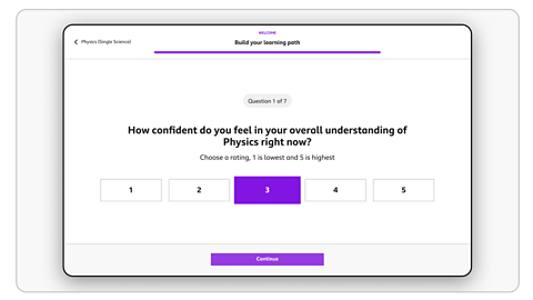 a question asking to rate your understanding of physics