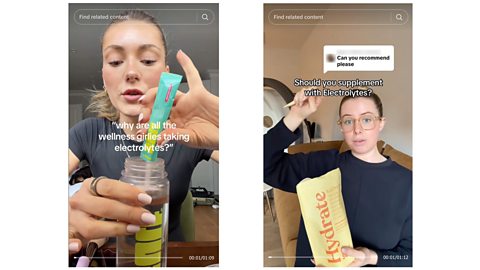 Influencers often share electrolyte drinks as part of their daily health routines.