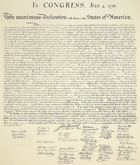Alamy The words used in the Declaration of Independence have a rich history and originate from distant cultures (Credit: Alamy)