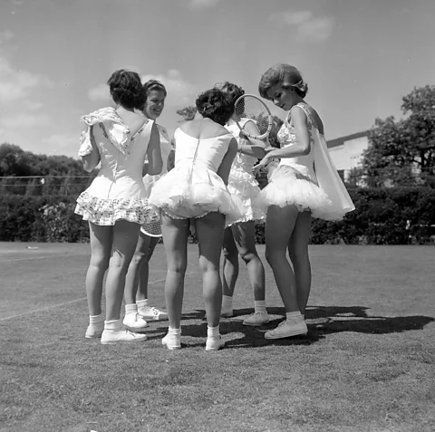 Alamy Short frilly tennis dresses were the height of fashion in the 1960s – the very proper All England Club did not approve (Credit: Alamy)