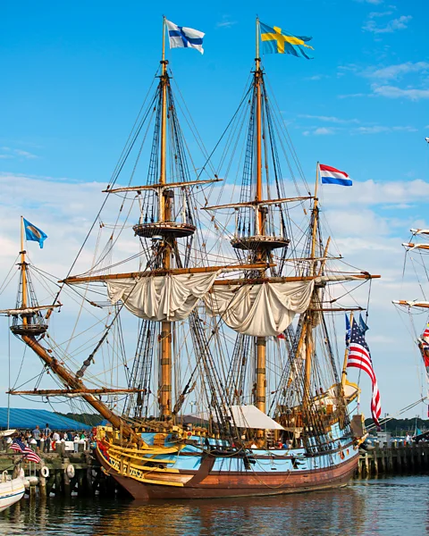 Getty Images A replica of the Kalmar Nyckel now offers sailing cruises in Wilmington and across the Mid-Atlantic (Credit: Getty Images)