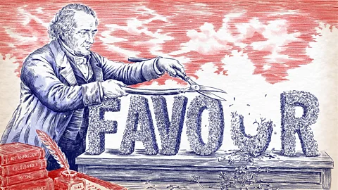 BBC/ Emmanuel Lafont Missing "u": Spelling reform in the US was designed to distance the country’s language from British English (Credit: BBC/ Emmanuel Lafont)