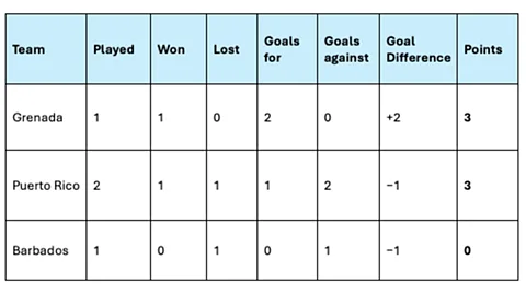 Kit Yates Barbados needed to win the match by three goals in order to come top of their qualifying group for the 1994 Caribbean Cup (Credit: Kit Yates)