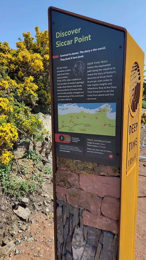 Angus Miller The Deep Time Trail uses interpretive signs to guide visitors along the route (Credit: Angus Miller)