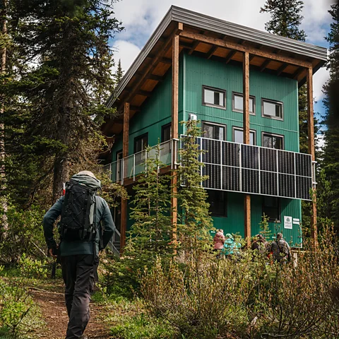Pete Hoang The new Robson Pass Hut opened this season and sits in the shadow of Mount Robson (Credit: Pete Hoang)