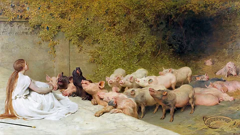 Alamy In Book 10 of The Odyssey, Circe the Sorceress turns Odysseus's men into pigs (Credit: Alamy)