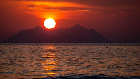 Alamy Winter sunsets on the Riviera of Ulysses are the most vivid (Credit: Alamy)