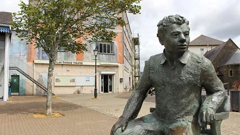 Ioan Marc Jones A statue of Thomas sits near the Dylan Thomas Theatre in central Swansea (Credit: Ioan Marc Jones)
