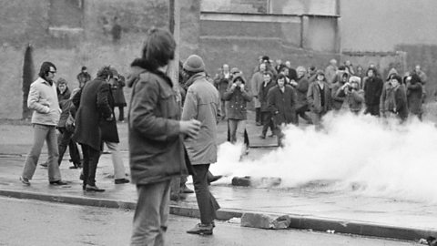 Riots after Bloody Sunday, Northern Ireland, 1972