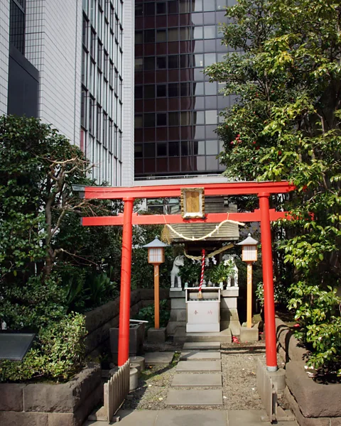 Getty Images Rather than replacing historic sites, Japanese cities often build aroud them (Credit: Getty Images)