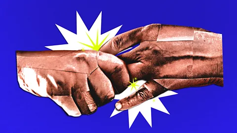 BBC/ Serenity Strull/ Getty Images A cartoon explosion as knuckles are being cracked (Credit: BBC/ Serenity Strull/ Getty Images)
