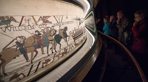 Getty Images The original tapestry has come to England after 1,000 years and will be on display from September in London (Credit: Getty Images)