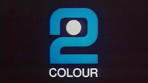 The BBC’s first colour on-screen identity a rotating ‘2’.