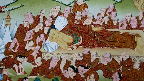 Nepalese representation of the Buddha's death (Parinirvana)