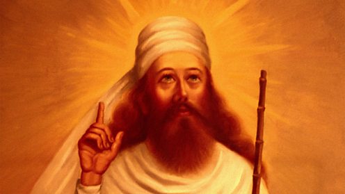Zoroaster (c.628-551 BC), founder of Zoroastrianism, from Zoroastrian fire temple in Yazd