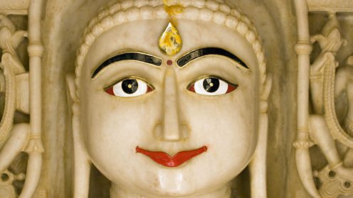 Marble statue of Mahavira in a Jain Temple, Rajasthan India