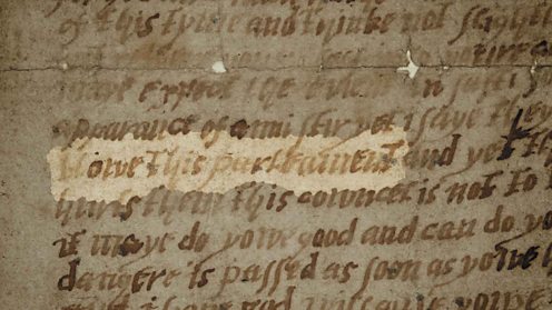 Letter sent to Lord Monteagle in 1605
