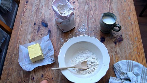 Ingredients for pancakes
