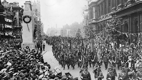 The Cenotah in Whitehall, London, July 1919