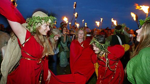 Celebrating Summer Solstice at Stonehenge, Wiltshire